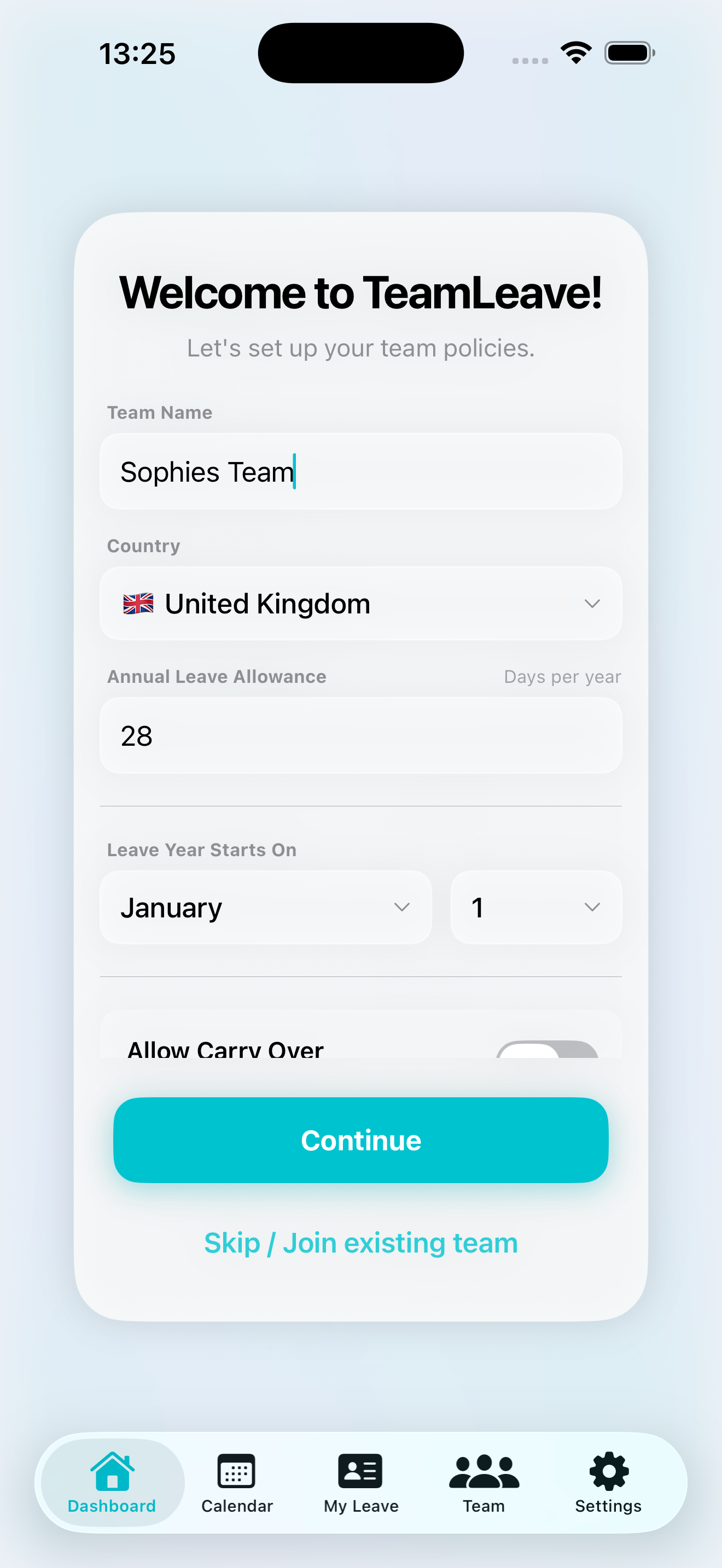Smooth Onboarding Team Setup